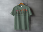 Overgrown With Thoughts Flowers Mushrooms T-shirt