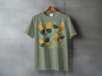 Green Shirt Colorful Butterfly Design Unique Nature product type
