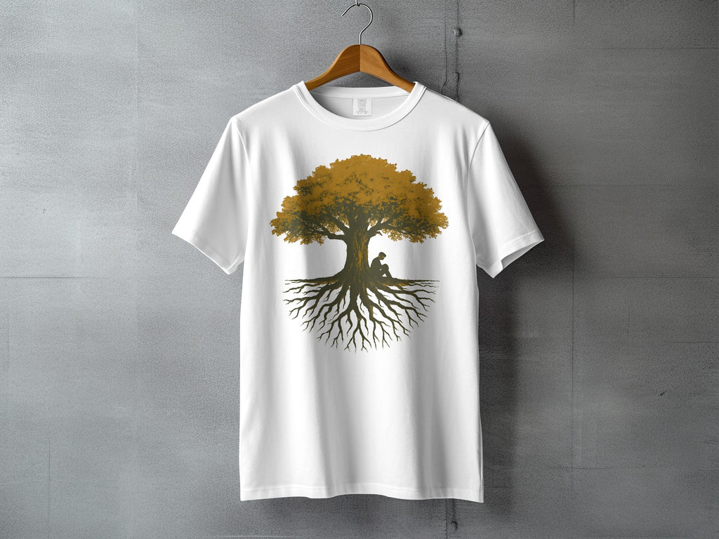Golden Tree Roots Person Reading Study Design product type
Tree design, Roots graphic, Reading person, Nature art, Wisdom tree, Knowledge design, Contemplation, Forest theme, Spiritual art, Life tree, Growth symbol, Book lover, Intellectual style, Unique graphic, Abstract nature, Tree of life, Deep roots, Thinking person, Golden tree, Arbor art