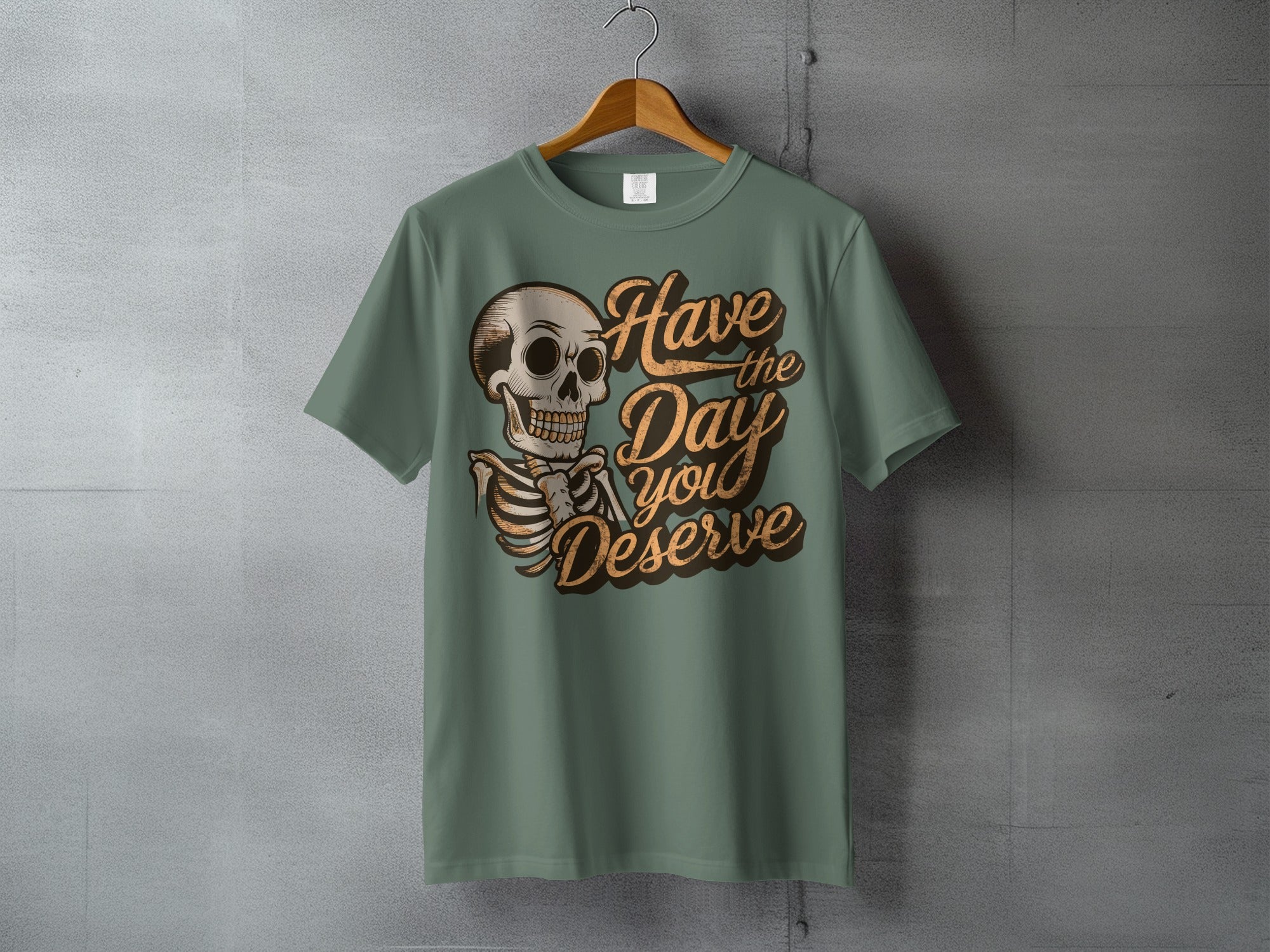Have the Day you Deserve Skeleton Print Tee product type
