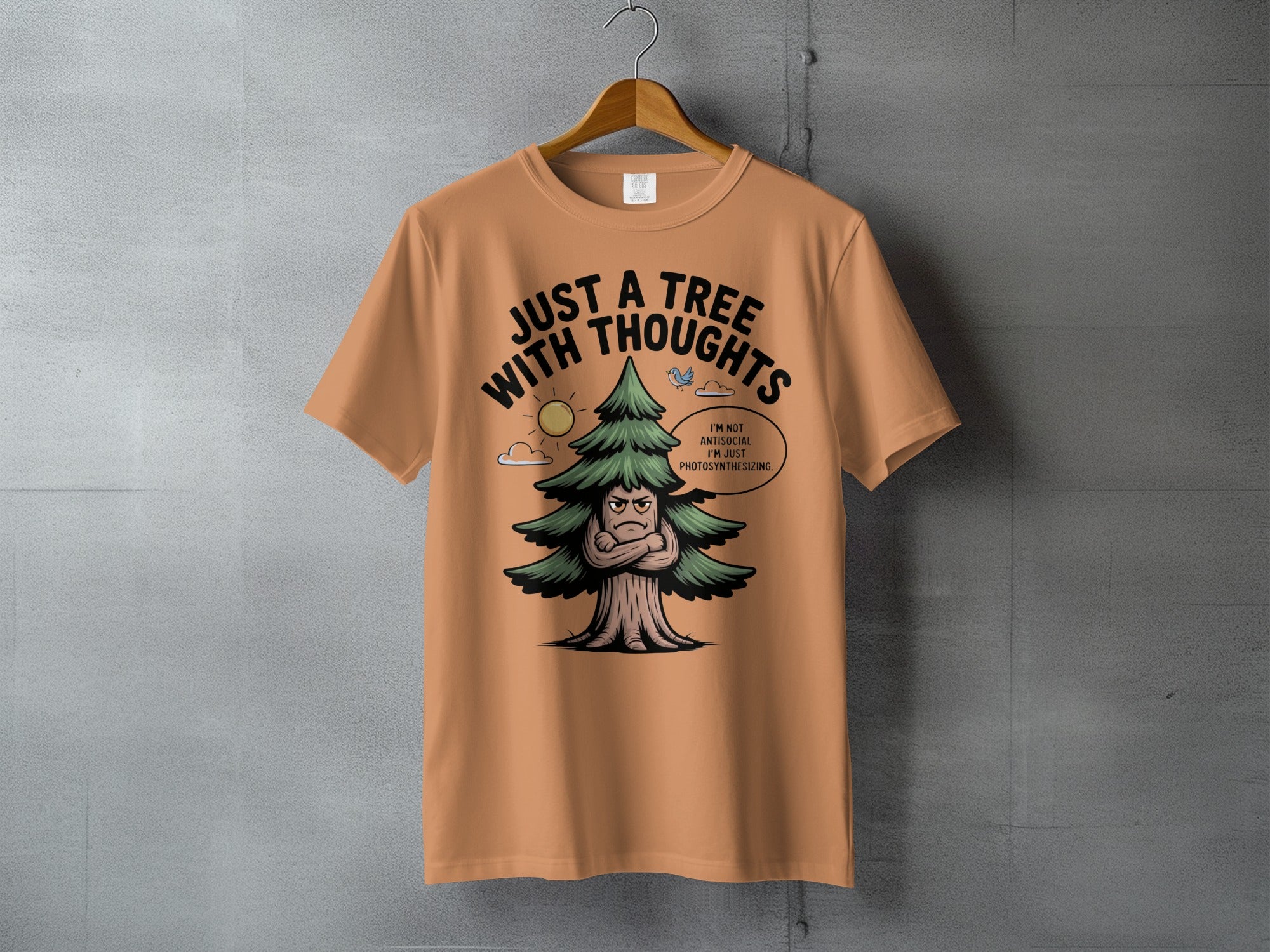 Just A Tree With Thoughts Antisocial Photosynthesizing product type

Tree
Thoughts
Antisocial
Photosynthesizing
Nature
Funny
Humor
Pun
Plant
Forest
Environment
Green
Outdoors
Sarcastic
Introvert
Science
Biology
Photosynthesis
Unique
Graphic Tee