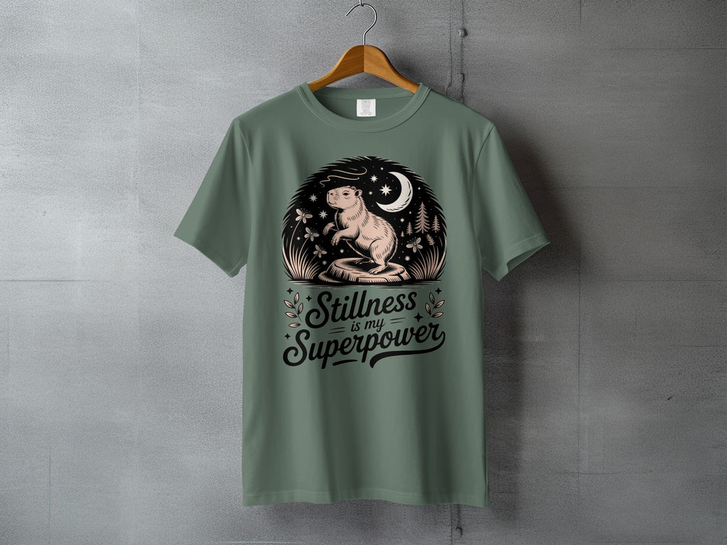 Stillness is my Superpower Capybara Night Scene product type