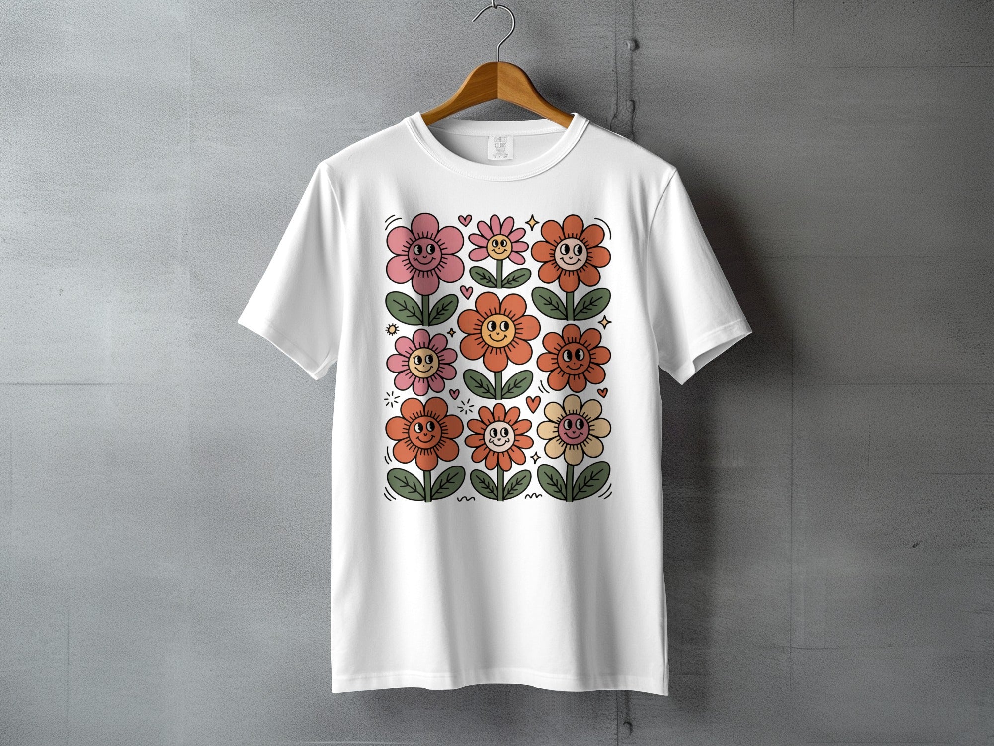 Smiling Flower Power Groovy Hippie Style Floral product type