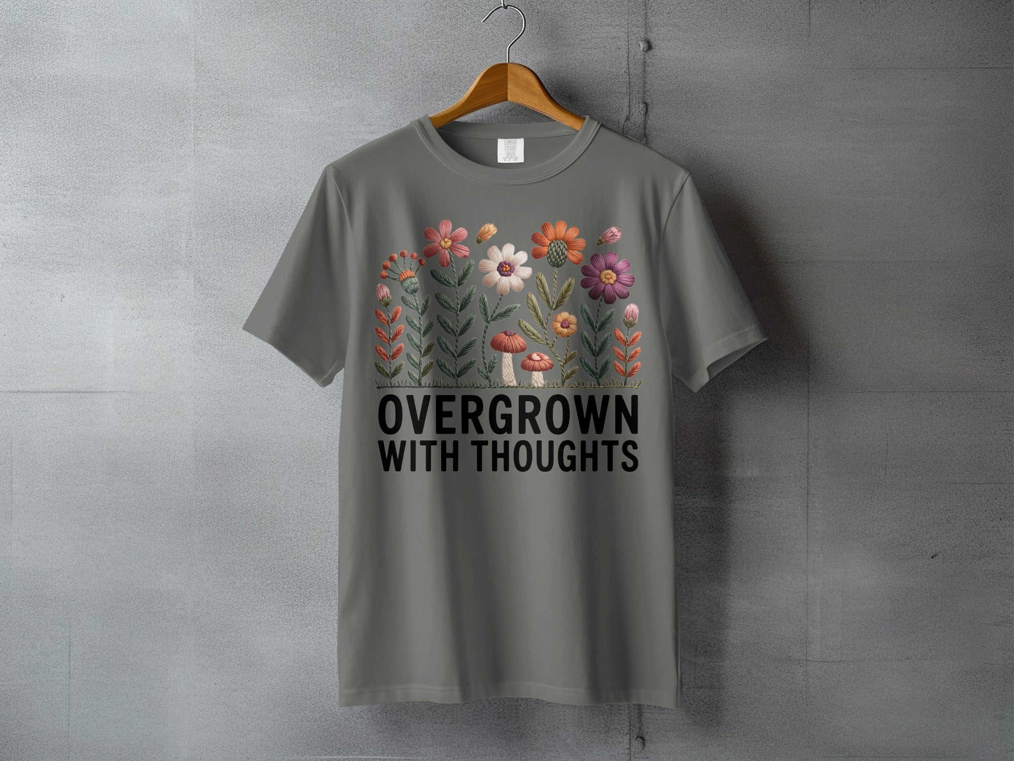 OVERGROWN WITH THOUGHTS Floral Mushroom Design product type