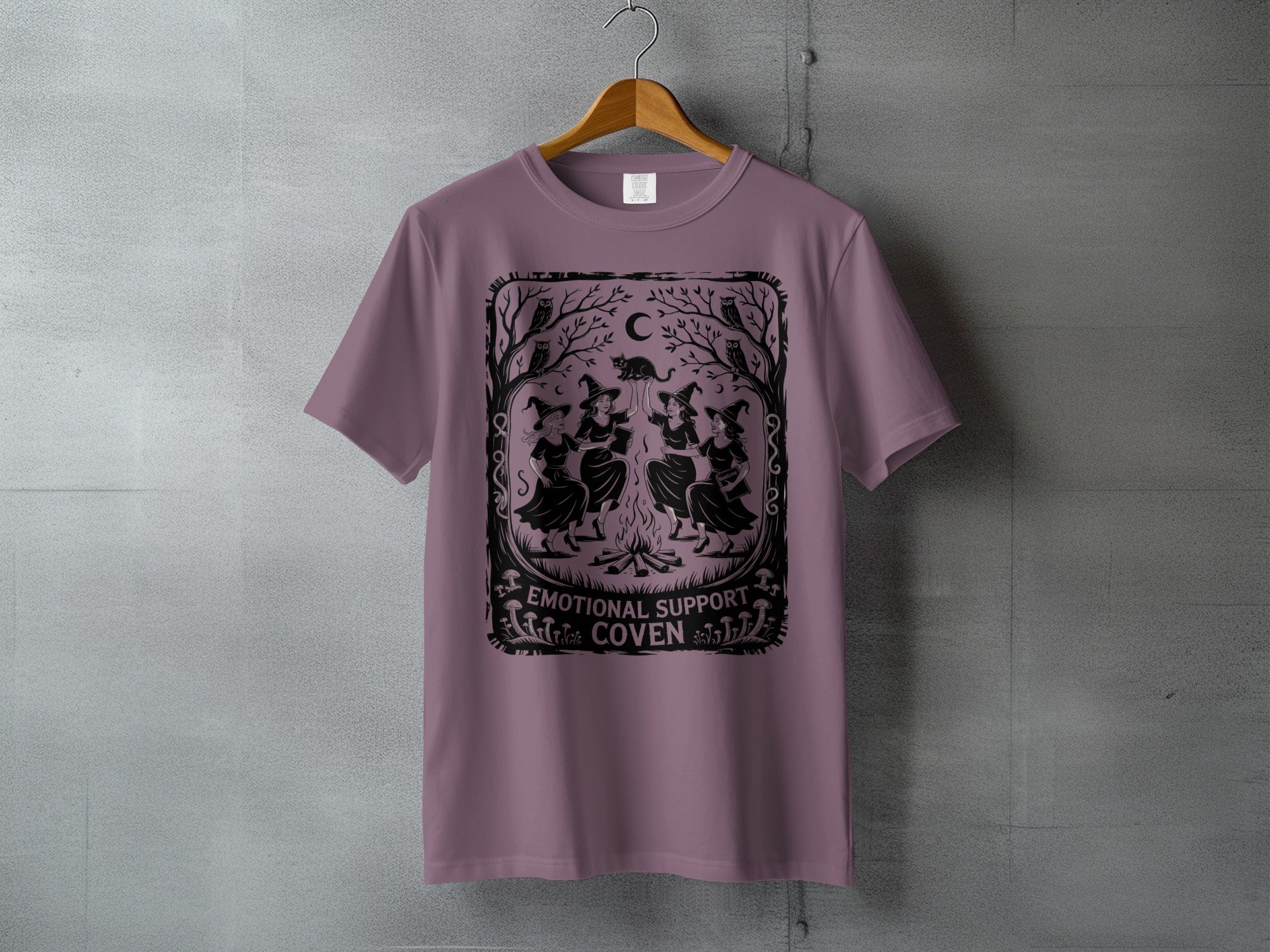 EMOTIONAL SUPPORT COVEN Witches Cat Moon Owls product type