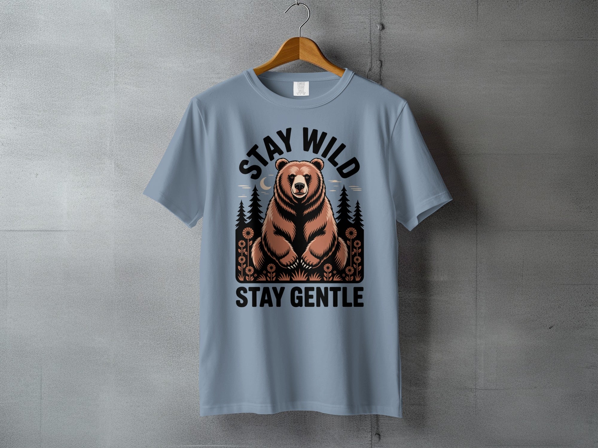 STAY WILD STAY GENTLE Grizzly Forest Nature Moon product type