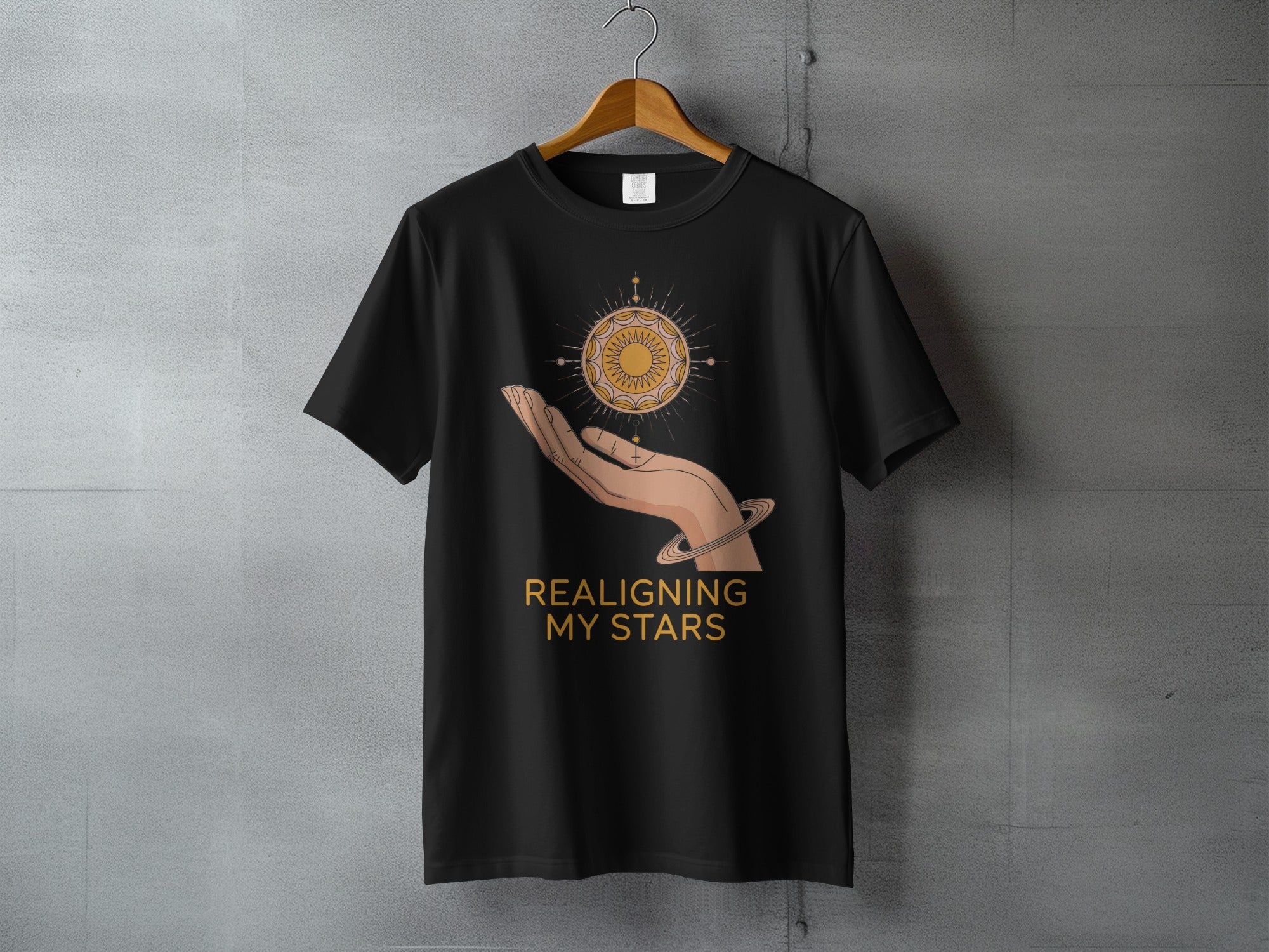 Hand Sun Mandala Stars 'REALIGNING MY STARS' T-shirt
