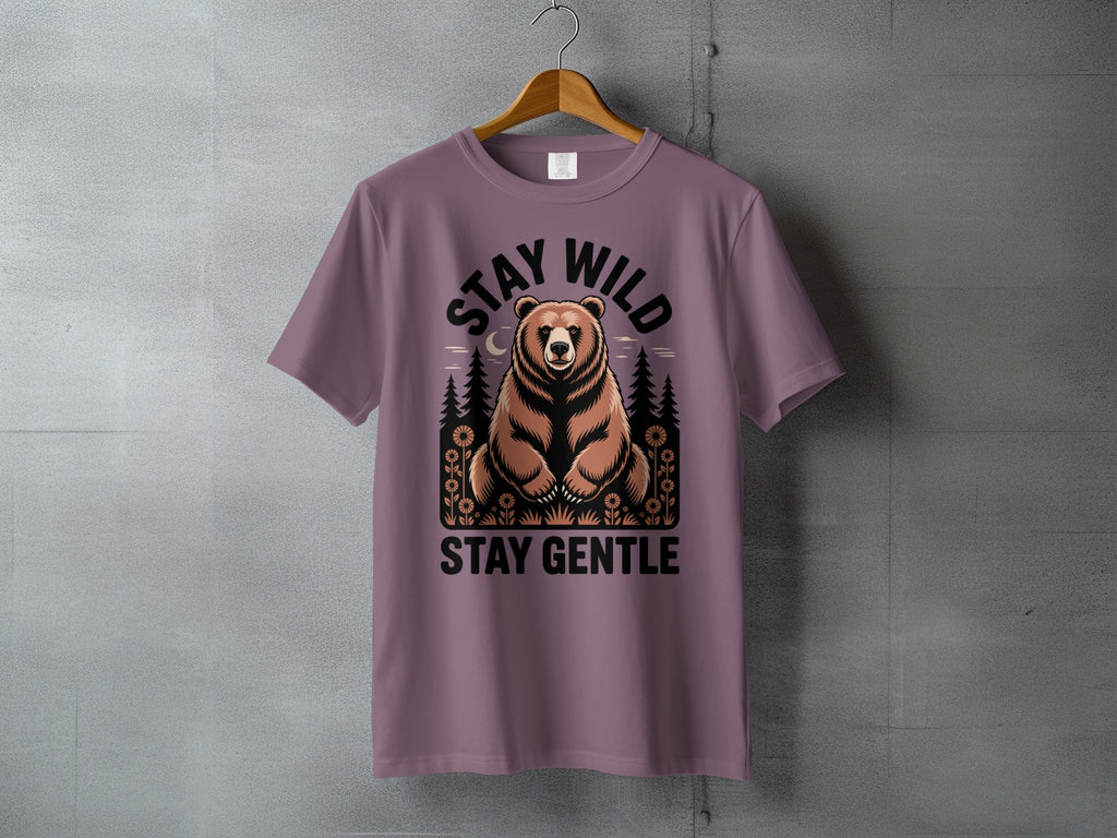 Stay Wild Stay Gentle Bear Nature Forest Scene product type