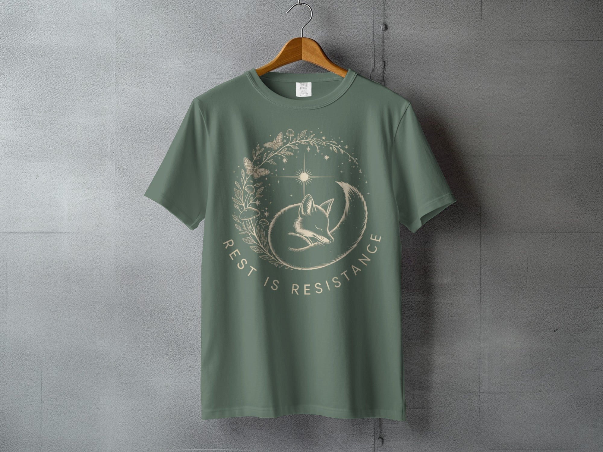 Sleeping Fox Wreath Rest Is Resistance Unique product type