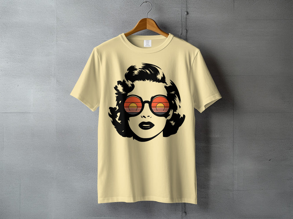 Retro Woman Sunglasses Sunset Design T-shirt product type
Retro
Vintage
Sunset
Sunglasses
Woman face
Graphic tee
80s style
Aesthetic
Summer fashion
Unique design
T-shirt
Apparel
Clothing
Unisex
Fashionable
Cool shirt
Artwork
Pop art
Cream shirt
Retro sunglasses
