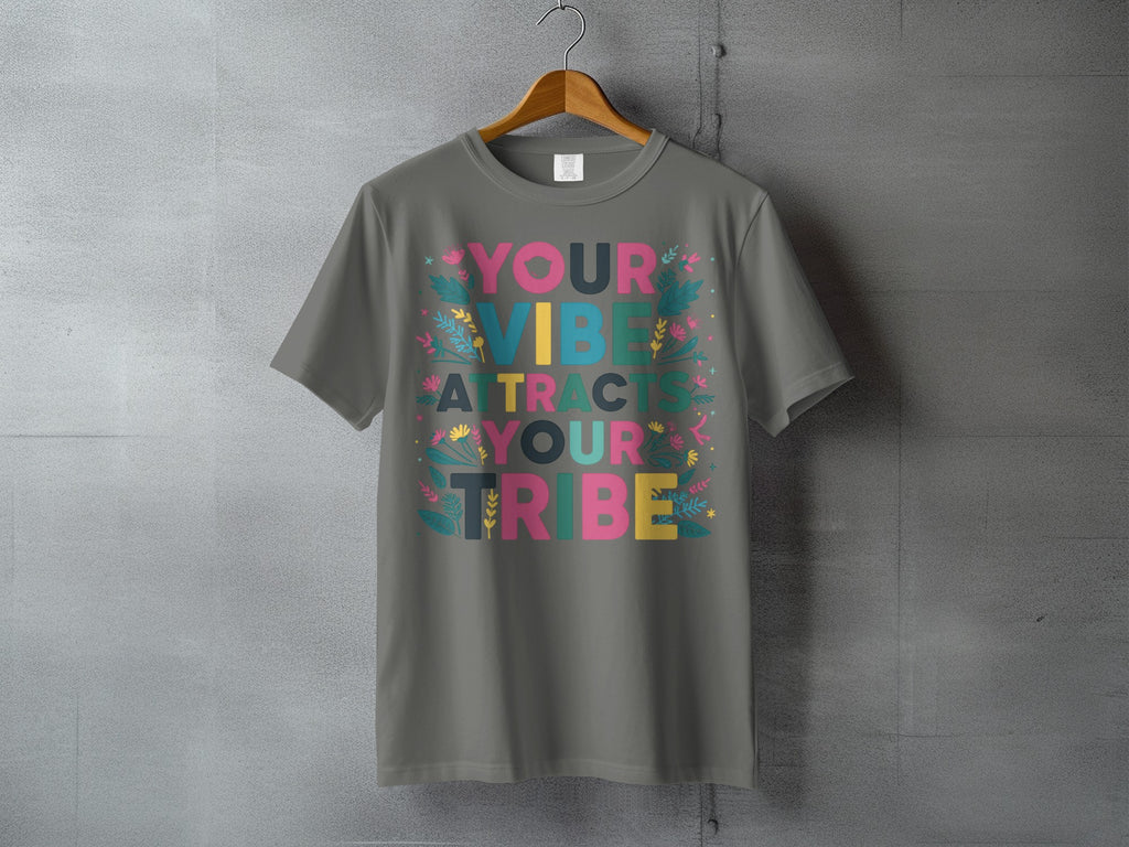 Your Vibe Attracts Your Tribe Floral Quote product type