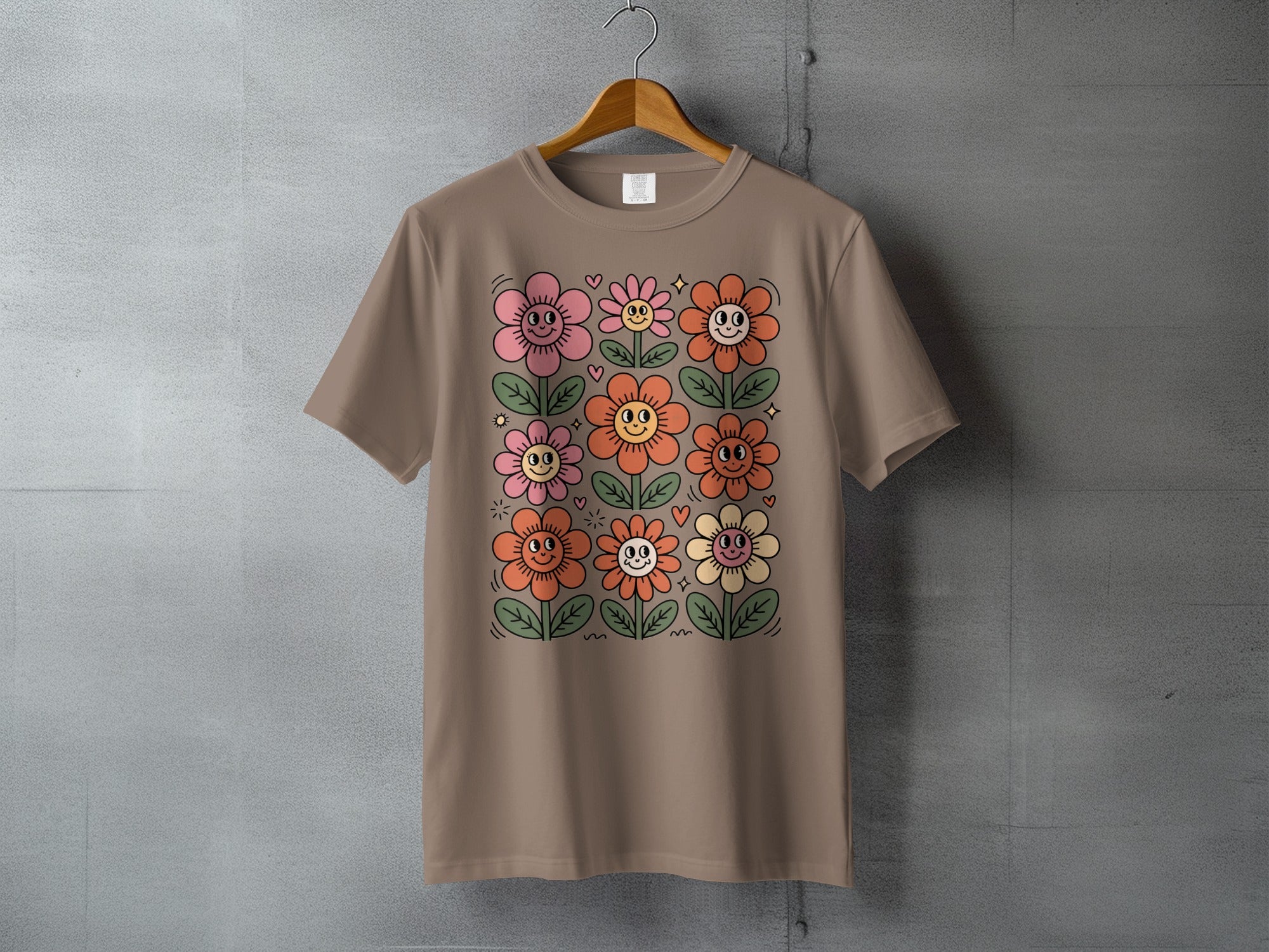 Happy Smiling Flower Faces Floral Graphic Design product type