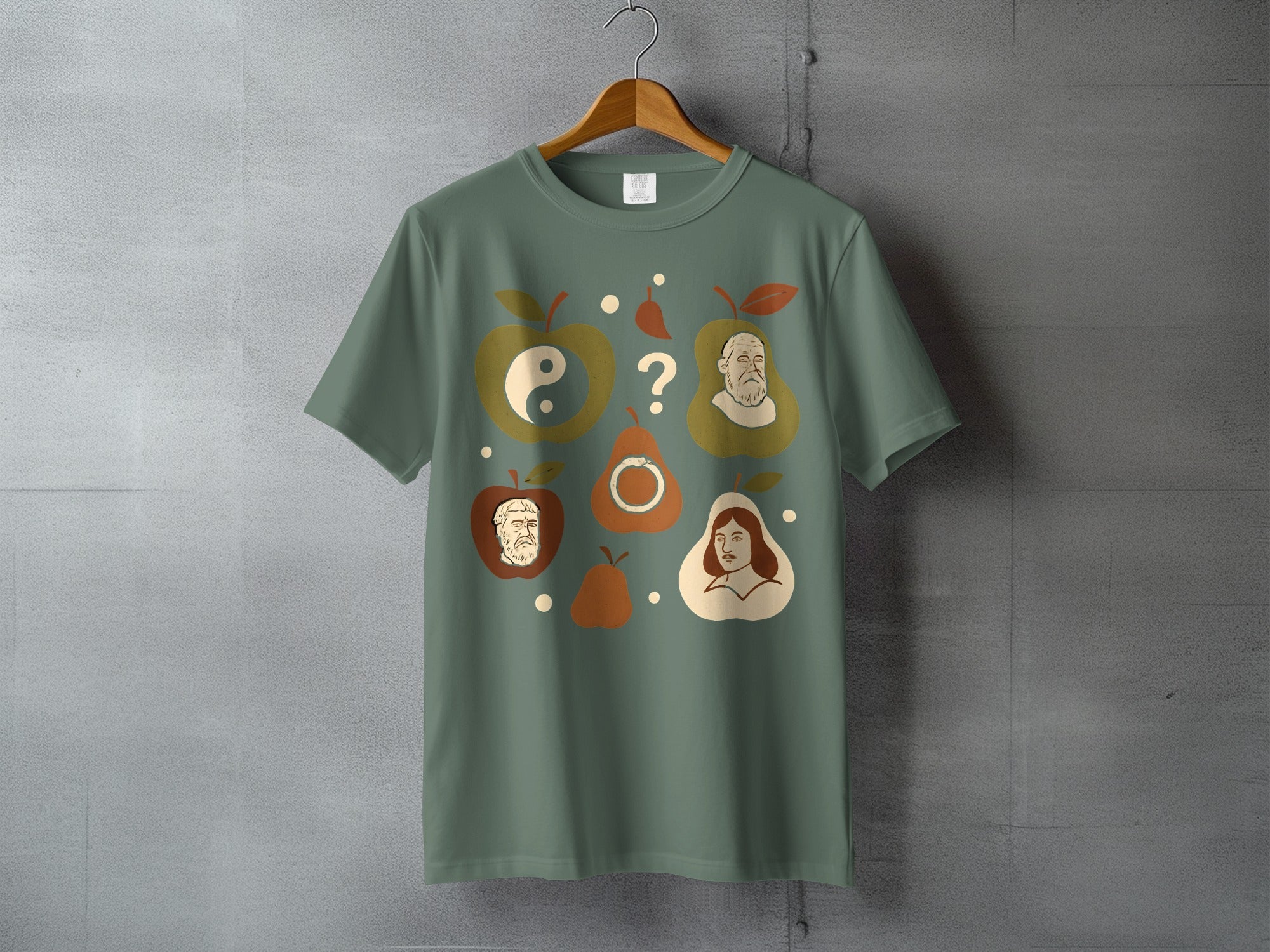 Great Thinkers Fruit Design Yin Yang Philosophy Shirt product type
Graphic Tee
Philosopher Shirt
Fruit Design
Yin Yang Symbol
Question Mark
Intellectual Fashion
Socrates Design
Descartes Design
Wisdom Apparel
Philosophy Gift
Unique TShirt
Historical Figures
Art Shirt
Vintage Style Tee
Abstract Design
Mindful Clothing
Geek Chic
Thinker Shirt
Creative Design
Green TShirt