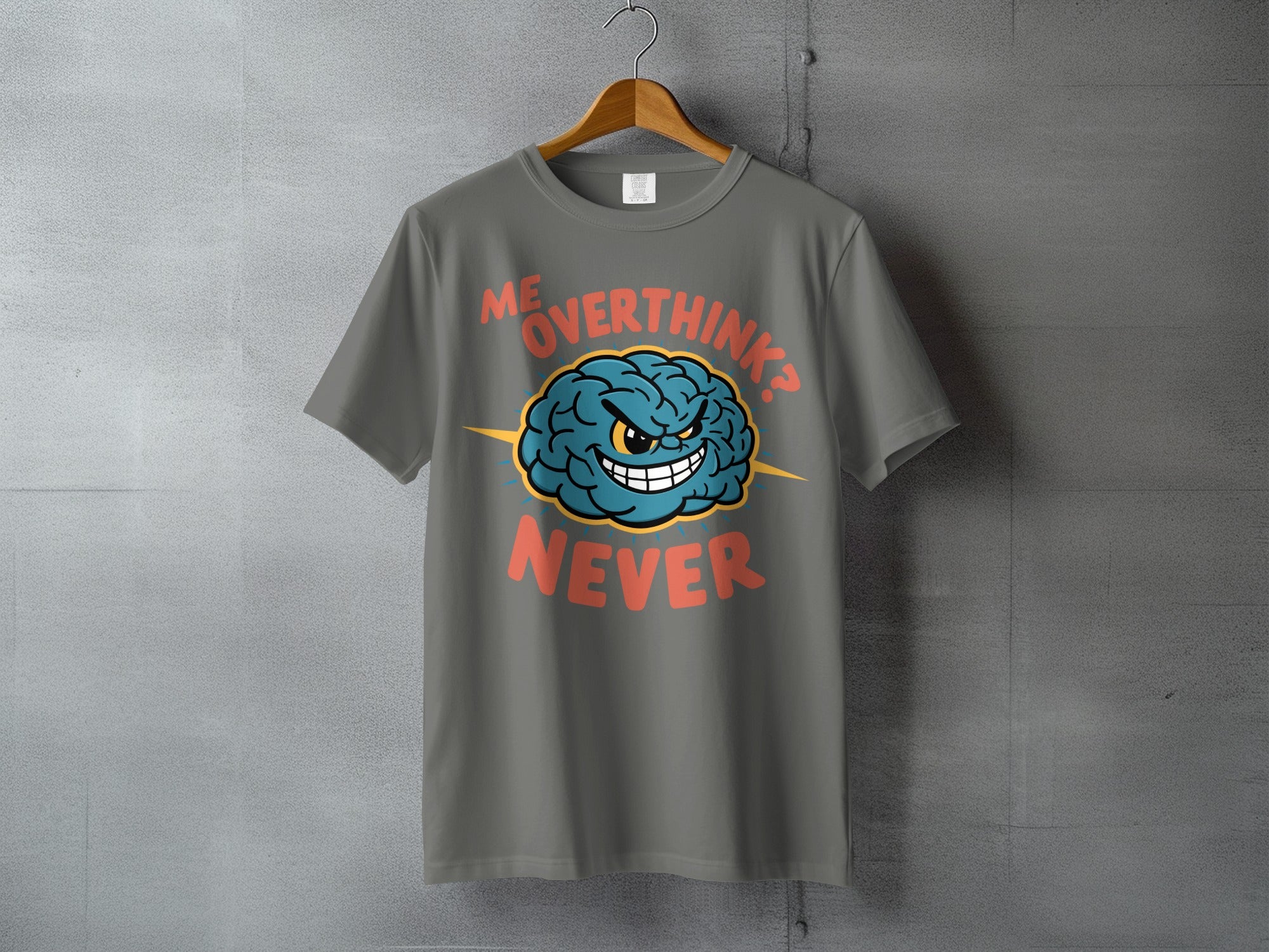 Me Overthink Never Brain Graphic Funny product type
Overthink Never Brain Graphic Tee Funny Humor Mind Mental Health Smart Sarcasm Gray Shirt Overthinking Meme Creative Design Cartoon Brain Statement Shirt Unique Gift Psychology Cool Design Evil Brain Cognition