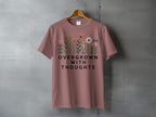 Dusky Rose Floral Mushroom OVERGROWN WITH THOUGHTS t-shirt product type