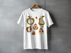 Great Thinkers Fruit Symbolism Abstract Graphic product type
T-shirt, Graphic Tee, Philosophical, Thinker Art, Fruit Design, Apple Graphic, Pear Graphic, Abstract Art, Symbolic Design, Socrates, Descartes, Yin Yang Symbol, Question Mark, Unique Print, White Shirt, Casual Fashion, Historical Figures, Art History, Intellectual Style, Creative Design