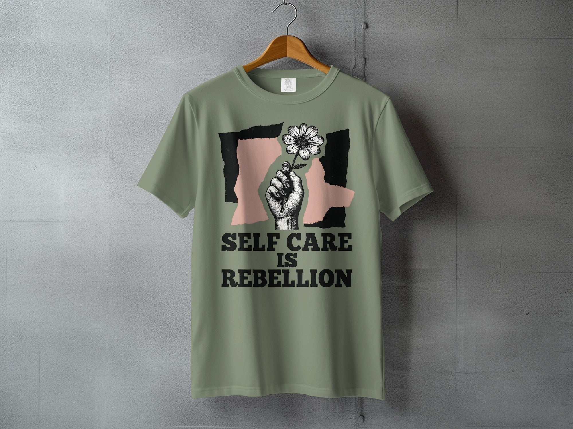 SELF CARE IS REBELLION hand flower graphic light green product type
Self Care, Rebellion, Flower Graphic, Hand Design, T-Shirt, Light Green, Sage Green, Empowerment, Mental Health, Wellness Apparel, Statement Tee, Unique Design, Floral Print, Nature Inspired, Conscious Living, Gift Idea, Graphic Top, Positive Message, Inspirational, Casual Style
