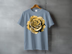 Light Blue Golden Rose Floral Graphic Print product type