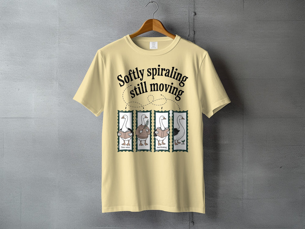 Softly spiraling still moving geese cartoon product type
