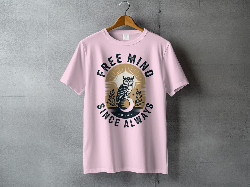 Free Mind Since Always Owl Moon Sunburst T-Shirt product type