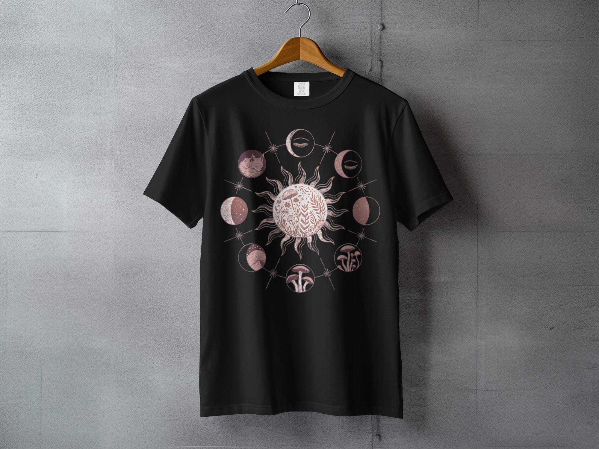 Mystical Sun Moon Fox Mushrooms Celestial product type