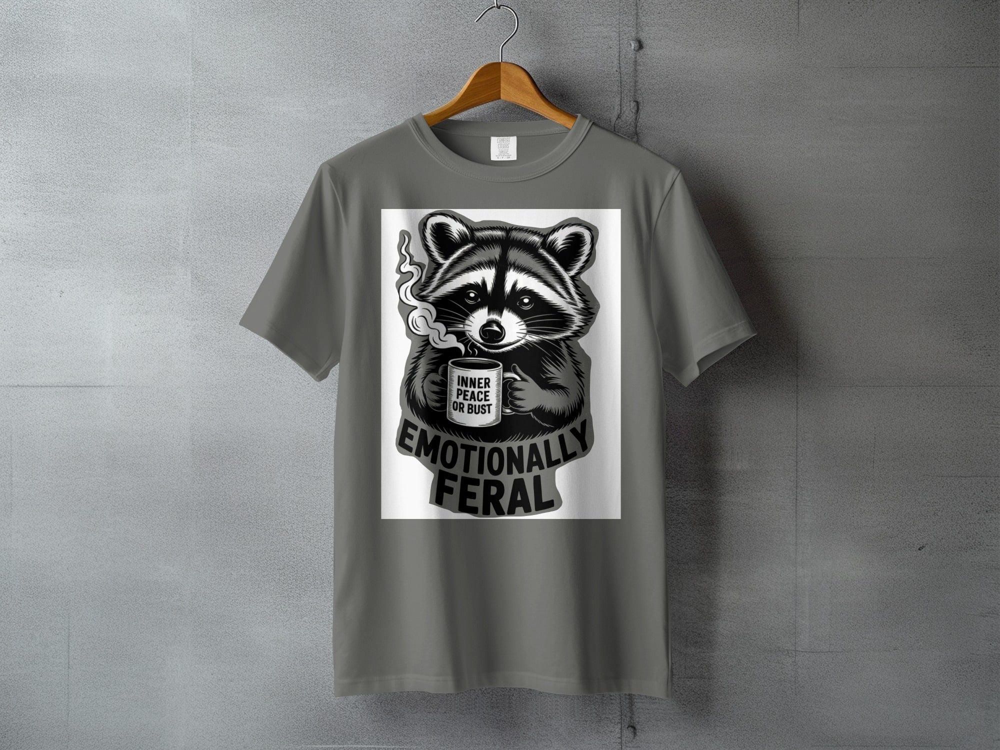 Raccoon Inner Peace Or Bust Emotionally Feral T-Shirt product type
Raccoon
Inner Peace Or Bust
Emotionally Feral
Animal Graphic
Funny Raccoon
Coffee Lover
Unique Design
Sarcastic Humor
Wildlife Art
Illustration
Black White Print
Mood Apparel
Spirit Animal
Graphic Tee
Slogan Shirt
Cute Critter
Relaxed Theme
Nocturnal Animal
Trash Panda
Quirky Animal
