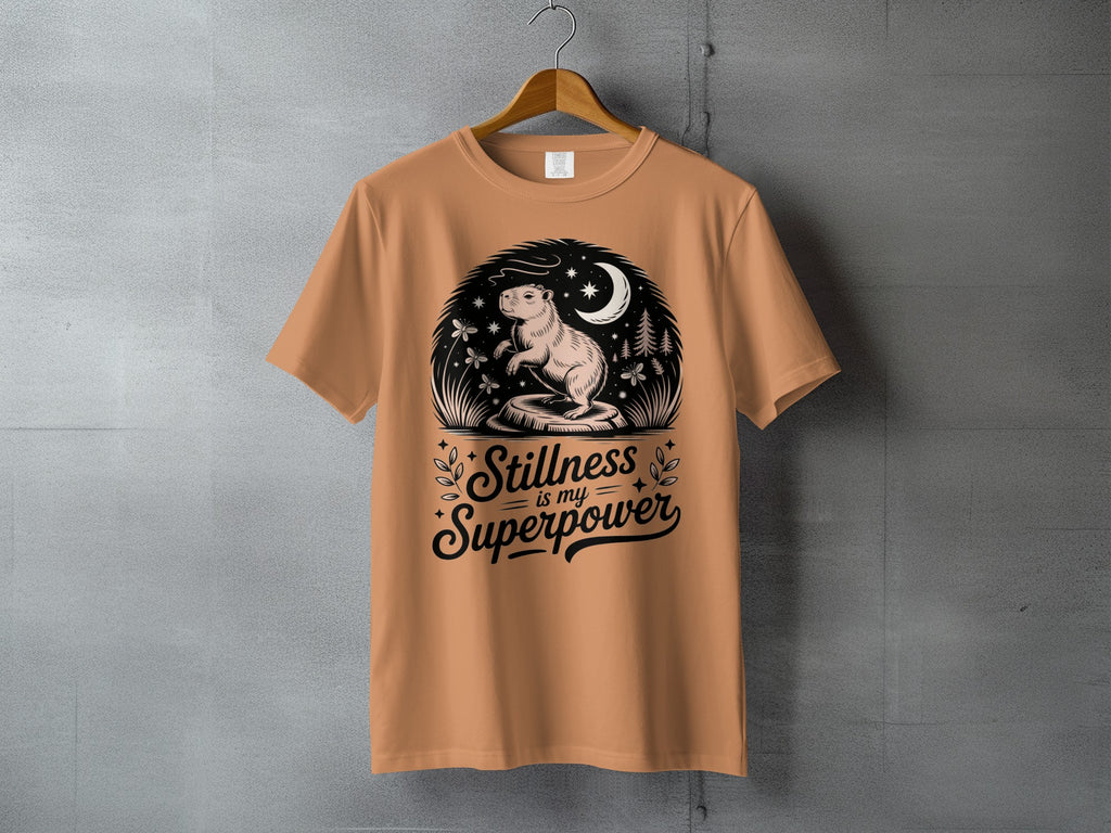 Capybara Moon Stars Stillness is my Superpower t-shirt product type