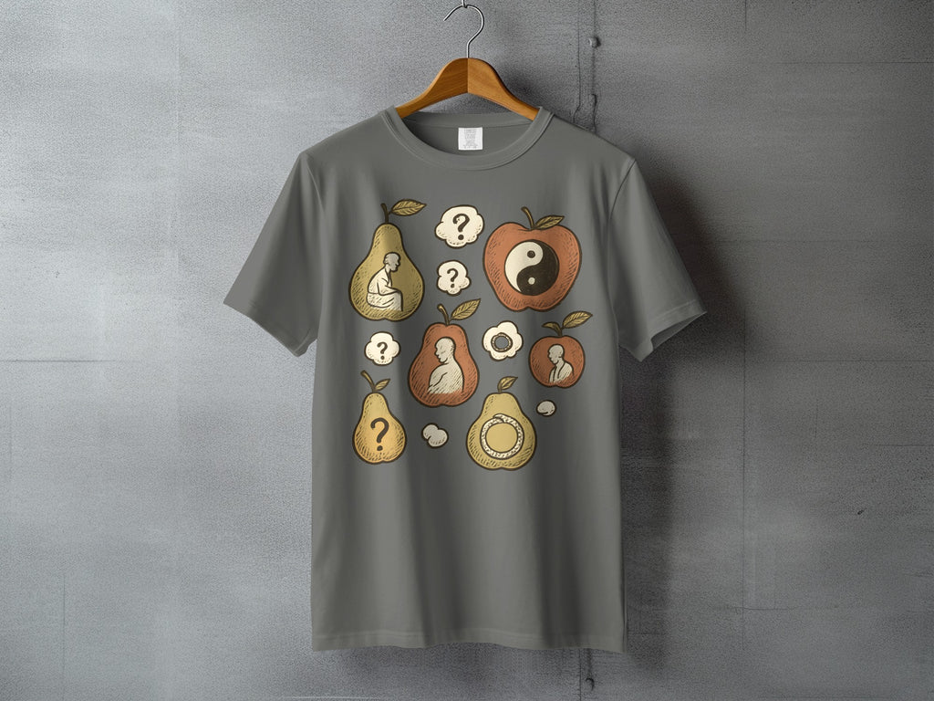Zen Meditation Apple Pear Balance Question Mark product type