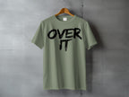 Olive Green OVER IT Bold Text Graphic Tee product type
