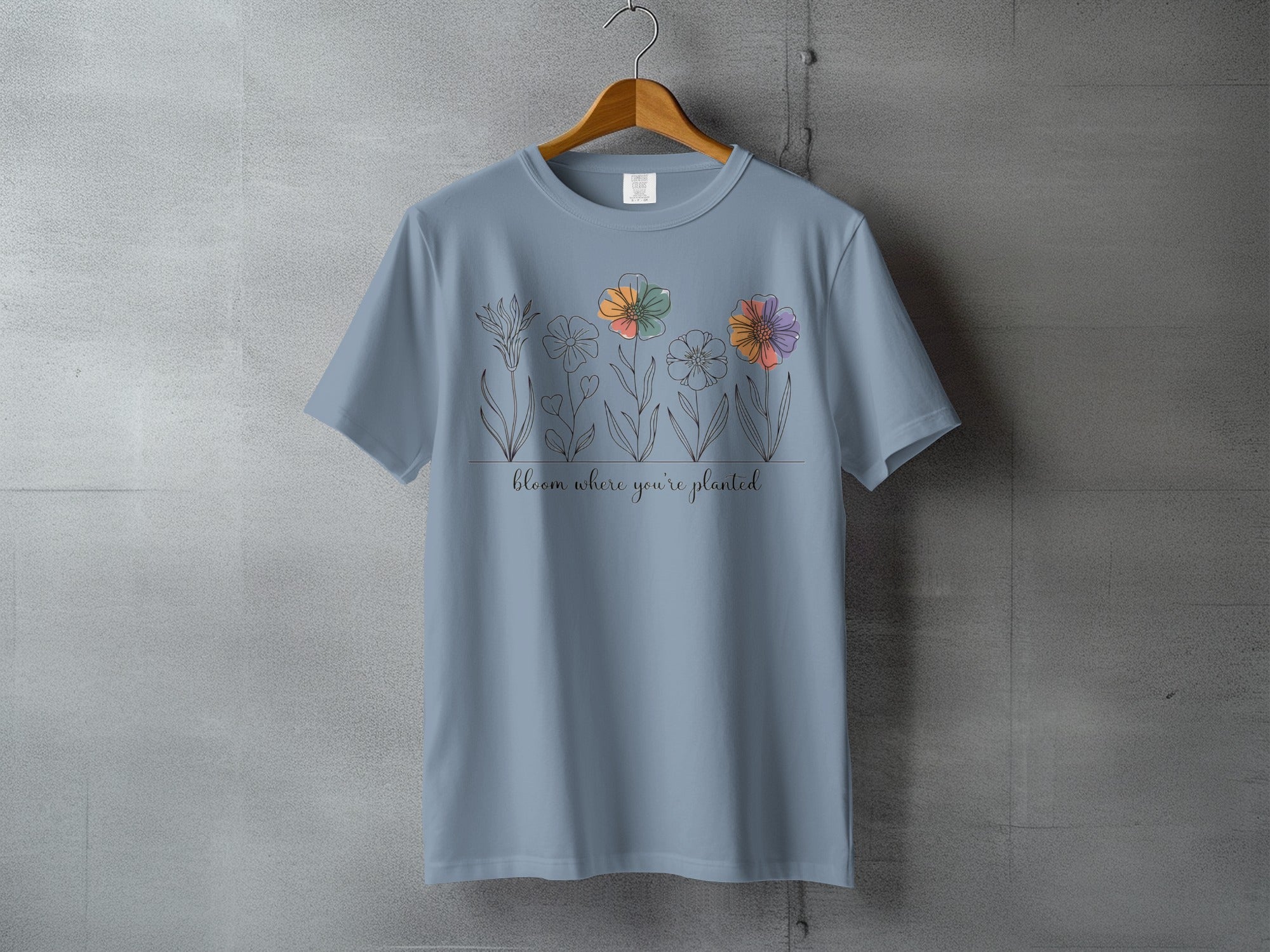 Bloom Where You're Planted Floral Design T-Shirt product type