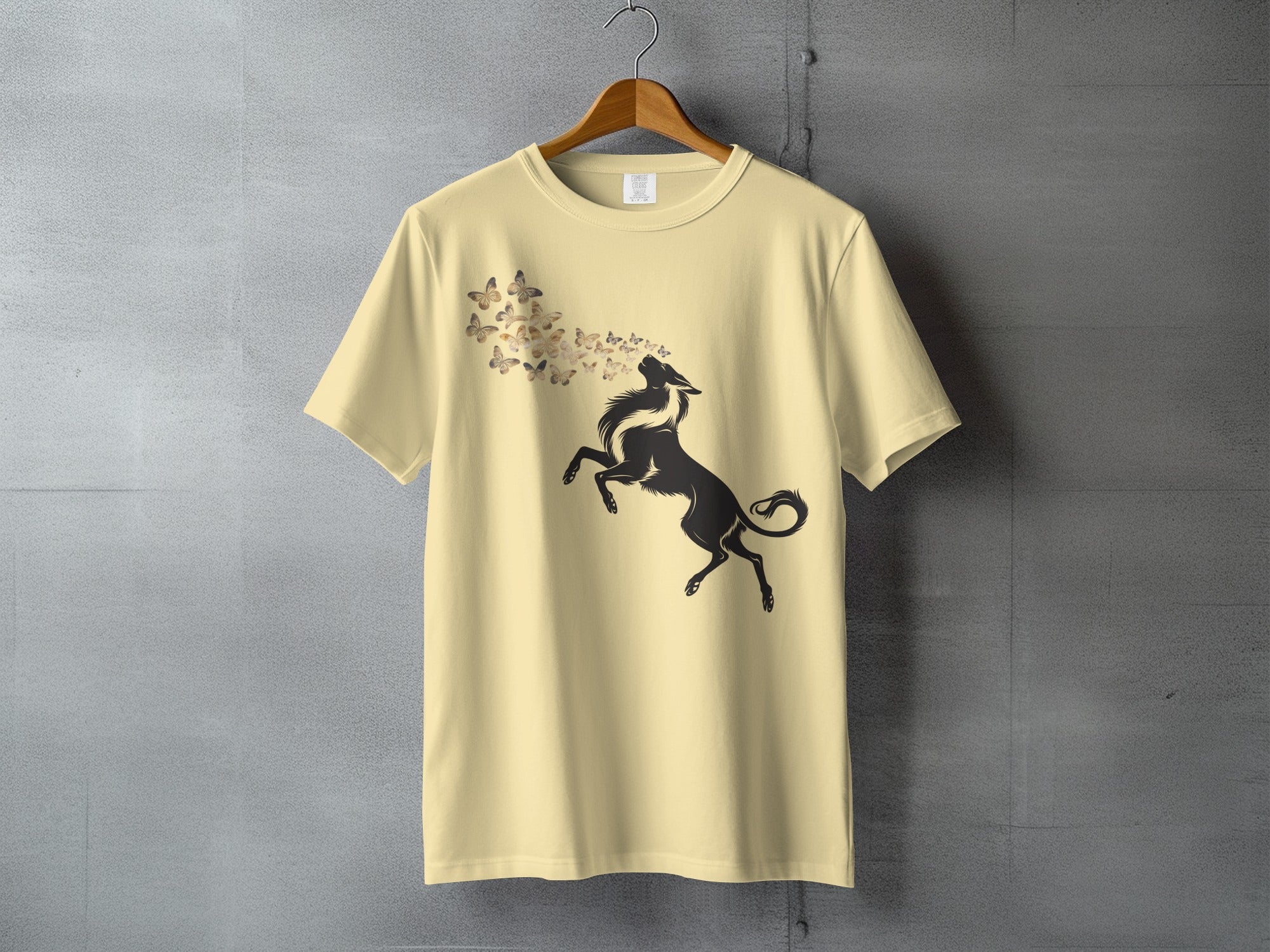 Leaping Wolf Butterfly Cloud Graphic T-Shirt product type