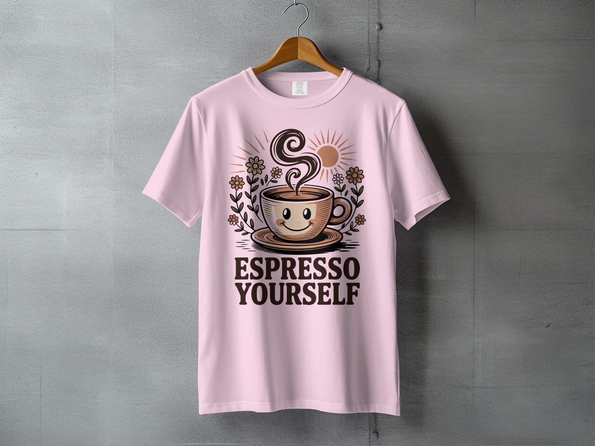 Espresso Yourself Happy Coffee Cup Sun Flowers product type