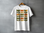 Mid-Century Tulip Pattern Design White product type
Tshirt, Floral, Tulip, Flower, MidCentury, Retro, Abstract, Geometric, Orange, OliveGreen, YellowGold, WhiteShirt, Patterned, Botanical, VintageInspired, AutumnColors, FallFashion, GraphicDesign, NatureInspired, ModPattern