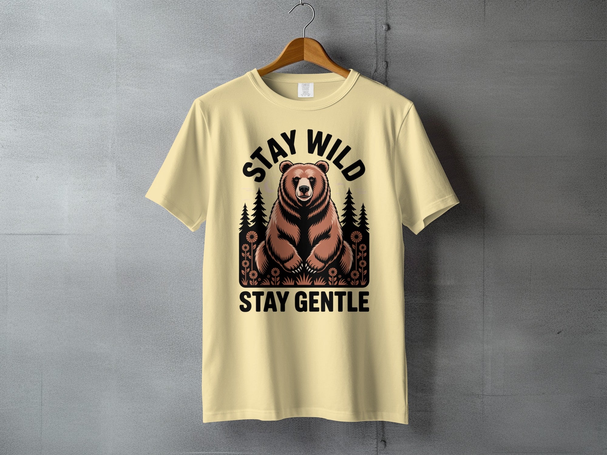 Stay Wild Stay Gentle Bear Nature Forest product type
Bear, Wild, Gentle, Nature, Forest, Animal, Outdoors, Wildlife, Woodland, Camping, Hiking, Grizzly, Adventure, Mountains, Trees, Graphic, Unique, Outdoorsy, AnimalLove, Rustic