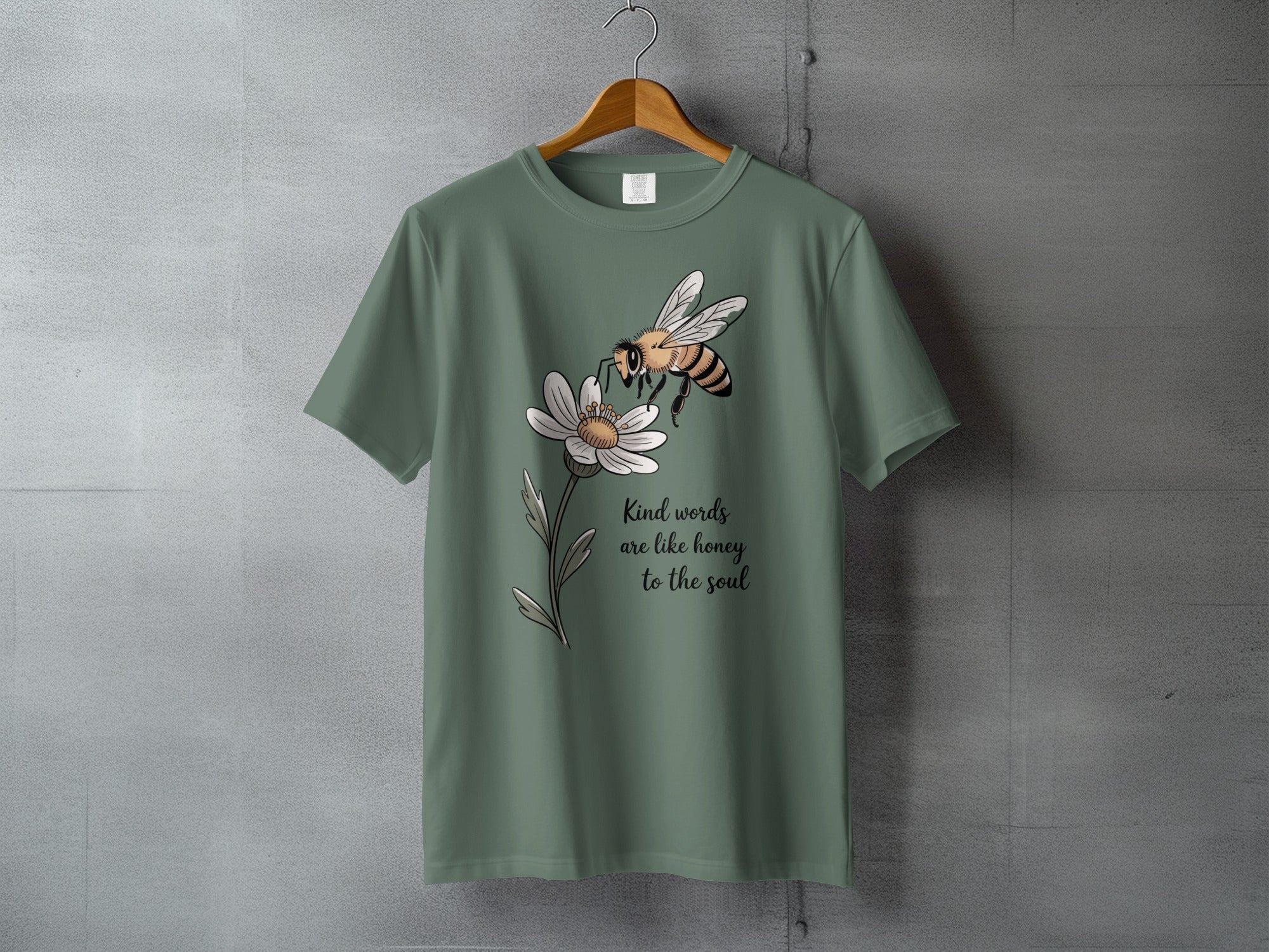 Kind words are like honey to the soul bee flower product type