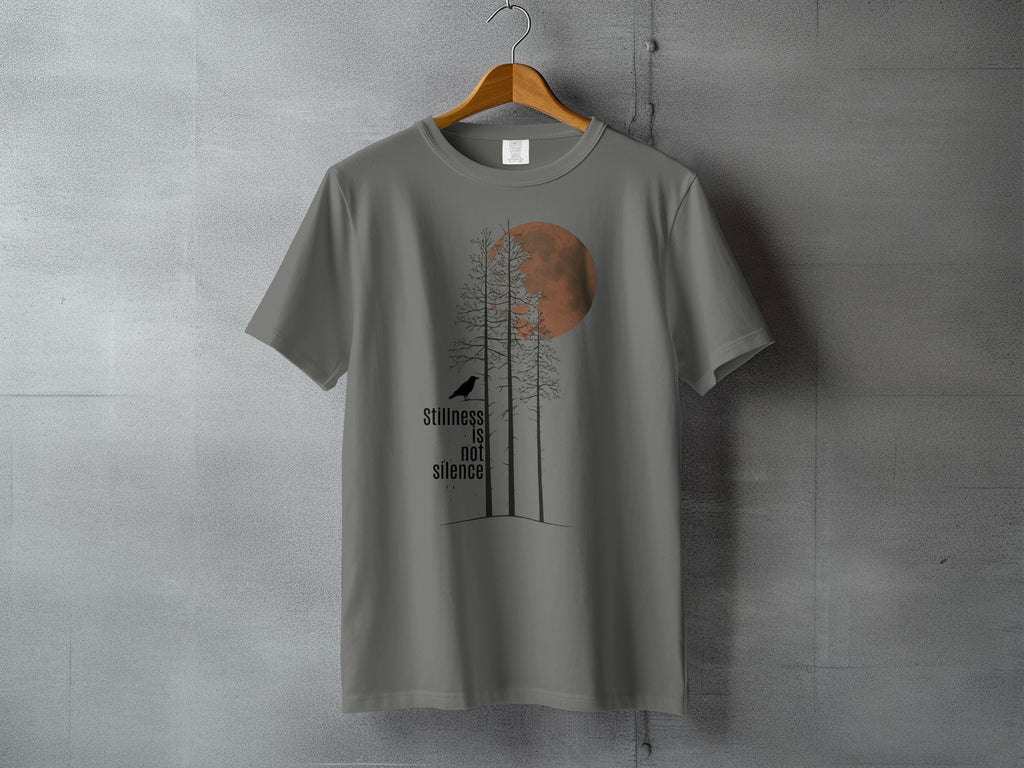 Gray Moon Forest Bird Stillness IS not silence product type