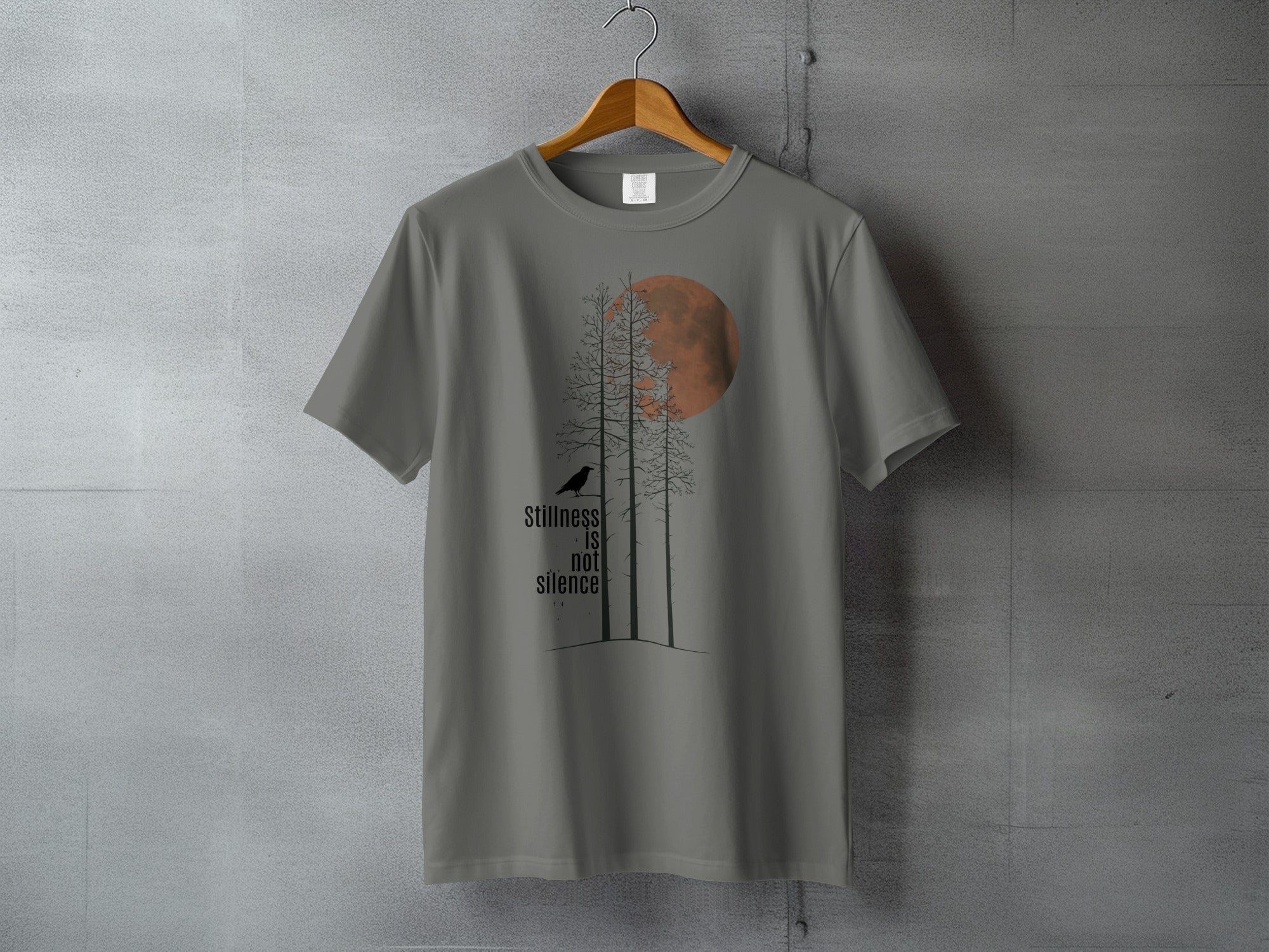 Gray Moon Forest Bird Stillness IS not silence product type