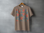Smiling Strawberries Blueberries Vine Pattern T-shirt