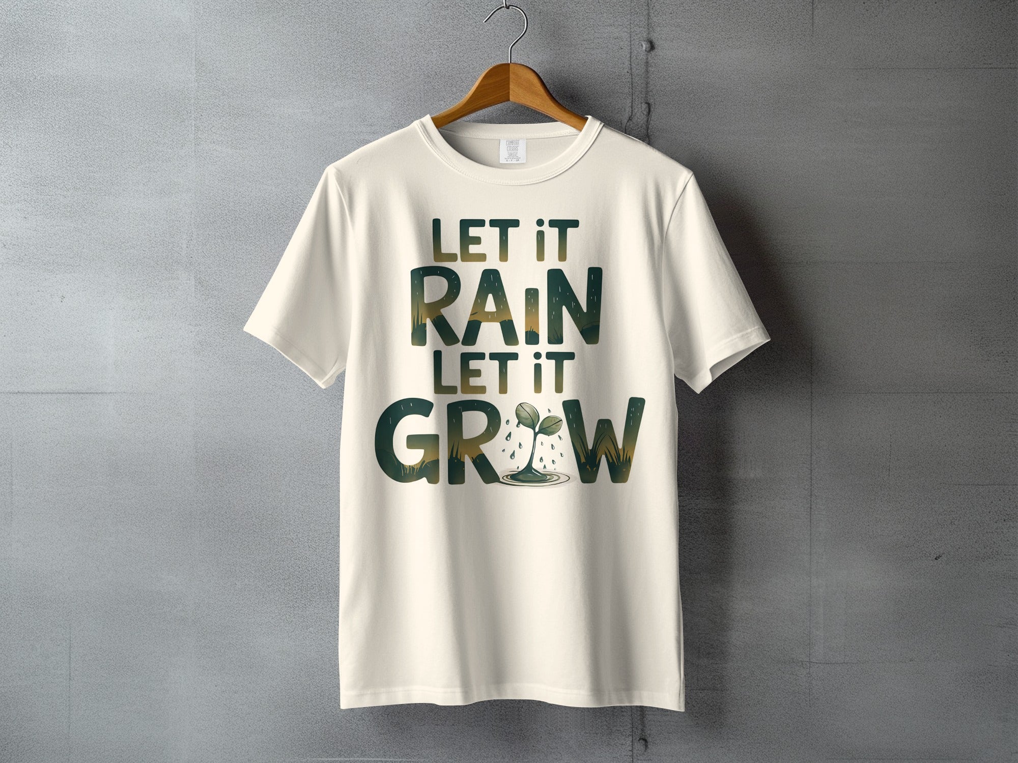 LET IT RAIN LET IT GROW Nature Plant Sprout product type