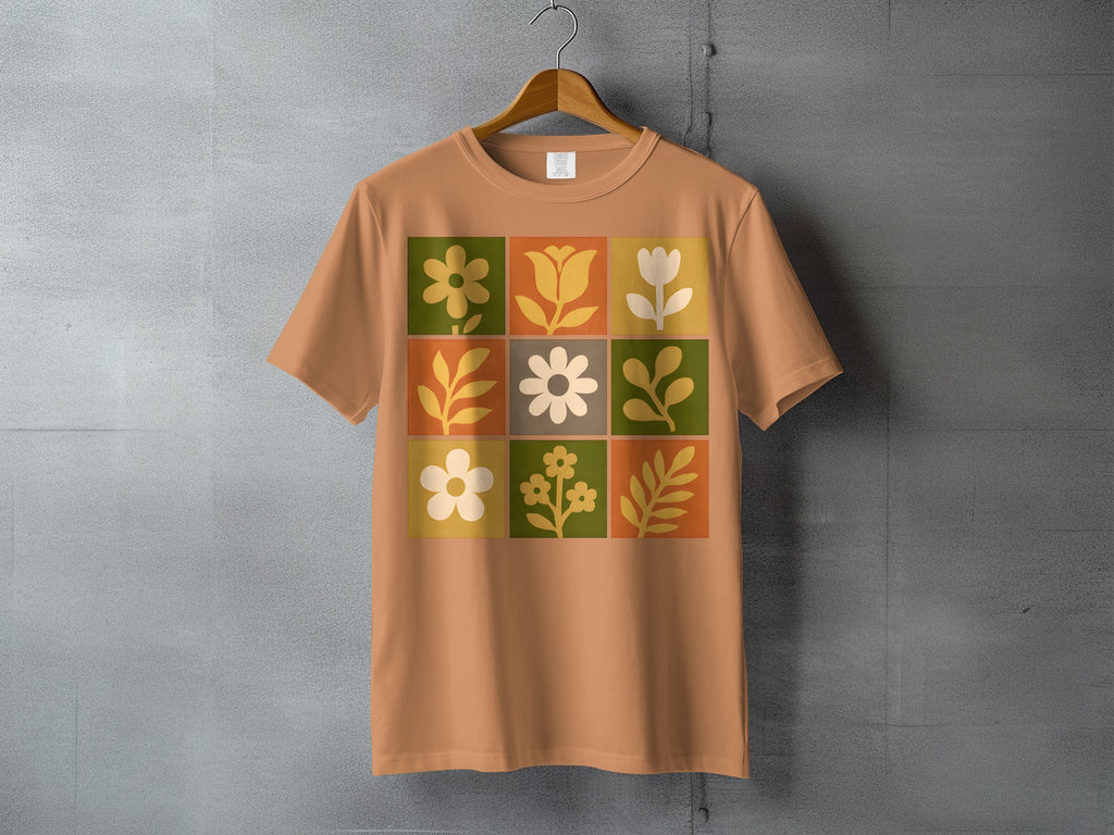 Nature Inspired Abstract Flower Grid Pattern product type