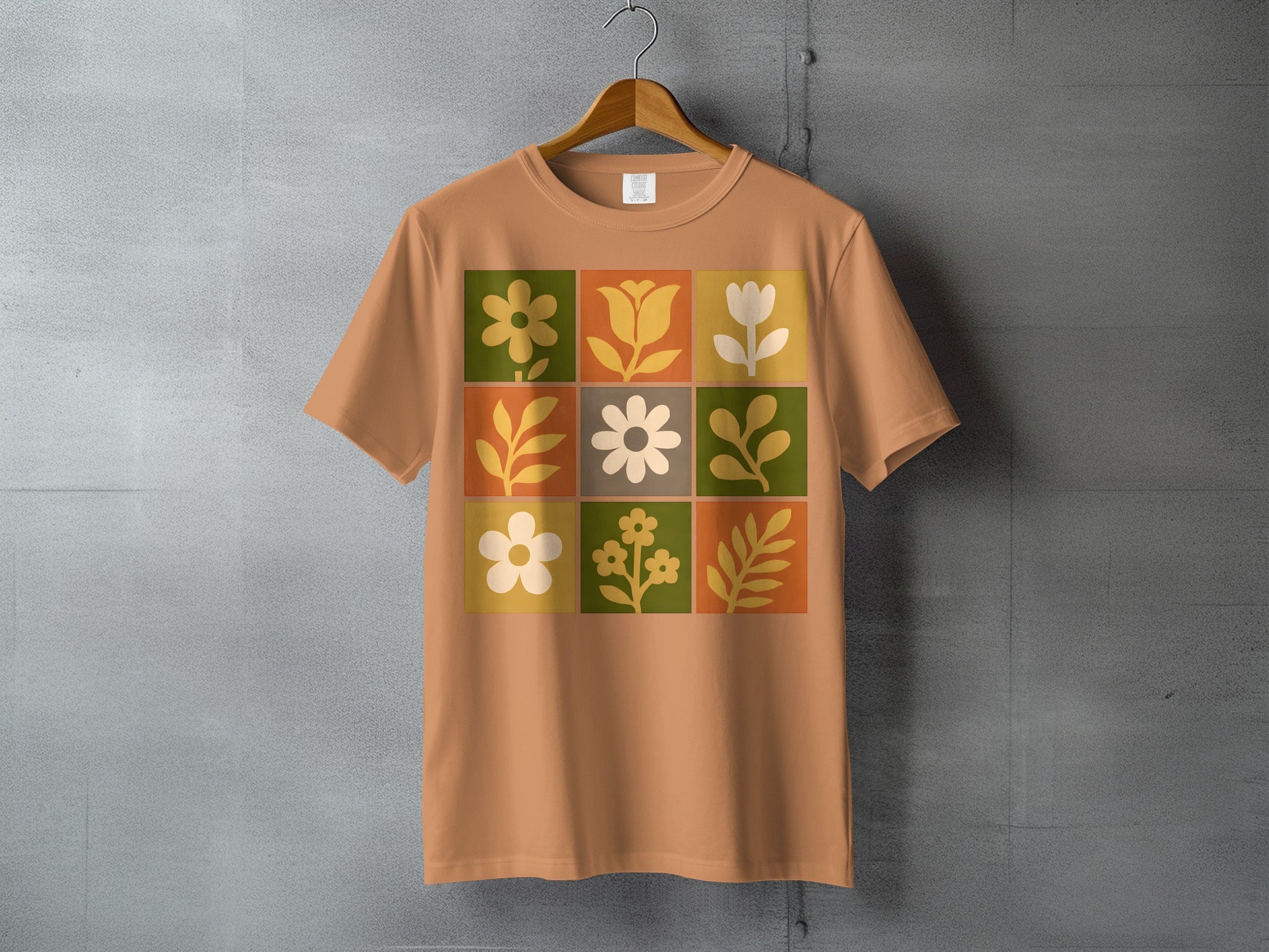 Nature Inspired Abstract Flower Grid Pattern product type