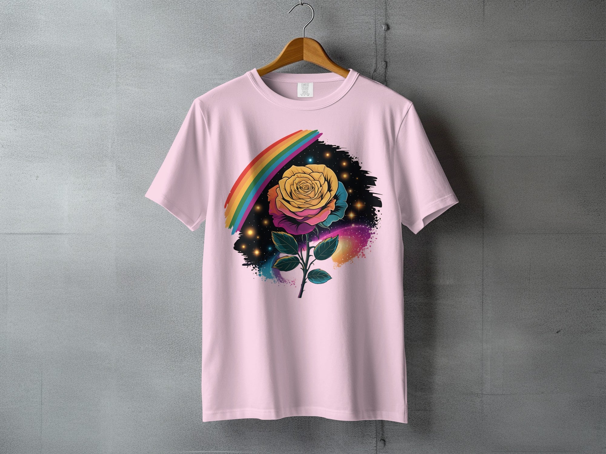 Rainbow Rose Galaxy Starry Colorful Flower product type