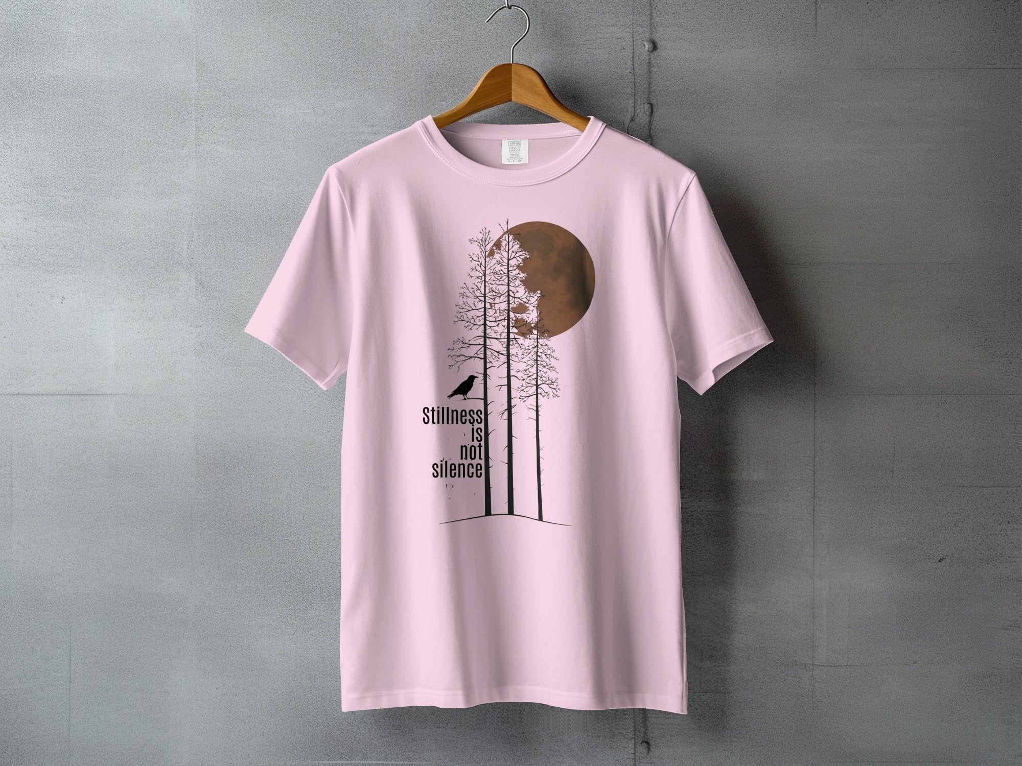 Pink Trees Bird Moon Stillness is not Silence product type