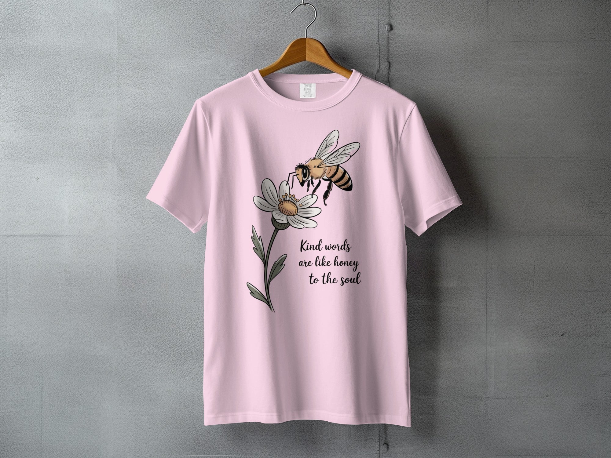 Pink Bee Flower Kind Words Are Like Honey To The Soul product type
