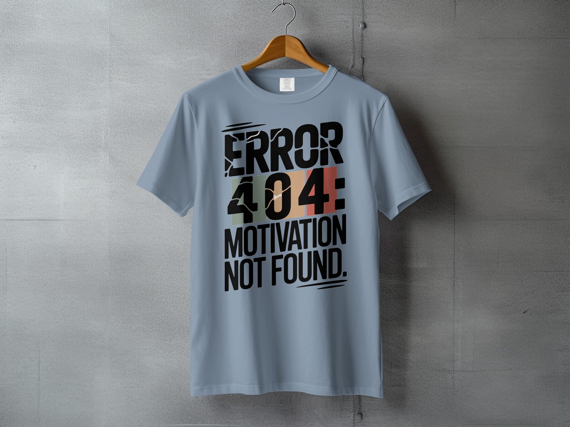 Error 404 Motivation Not Found Graphic Novelty T-Shirt