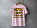 Pink Geometric Blossom Olive Gold Orange Floral Pattern product type