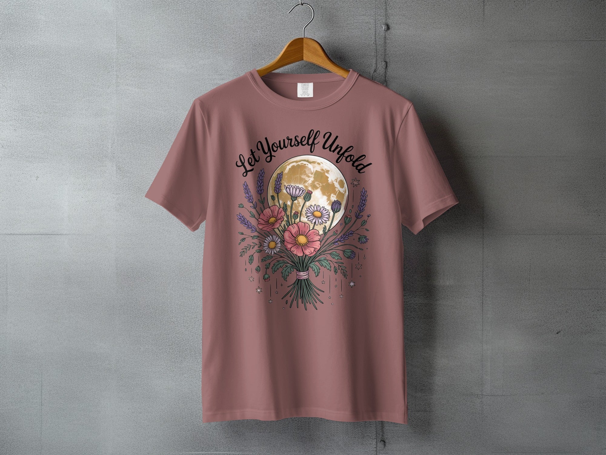 Let Yourself Unfold Full Moon Flowers Bouquet T-shirt product type
