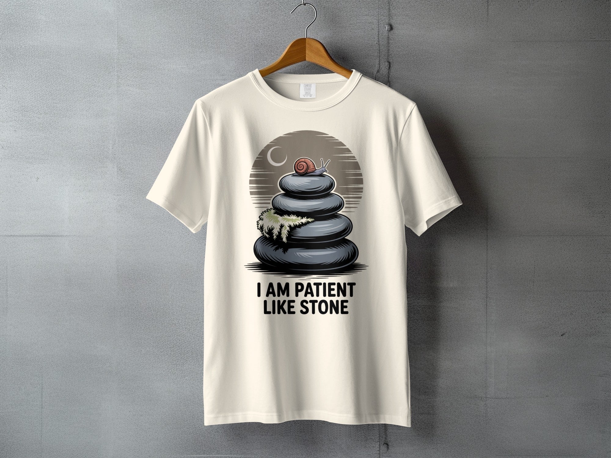 Snail Zen Stone Stack Crescent Moon I AM PATIENT LIKE STONE product type
Snail
Zen
Stone
Stack
Patience
Patient
Meditation
Calm
Mindfulness
Serenity
Stone stack
Snail design
Inspirational
Quote
Nature
Moon
Crescent moon
Zen garden
Peaceful
Philosophy