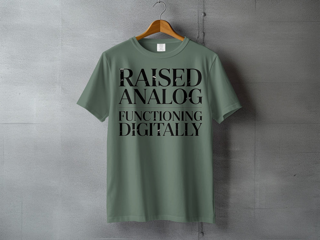 Raised Analog Functioning Digitally Green Shirt product type