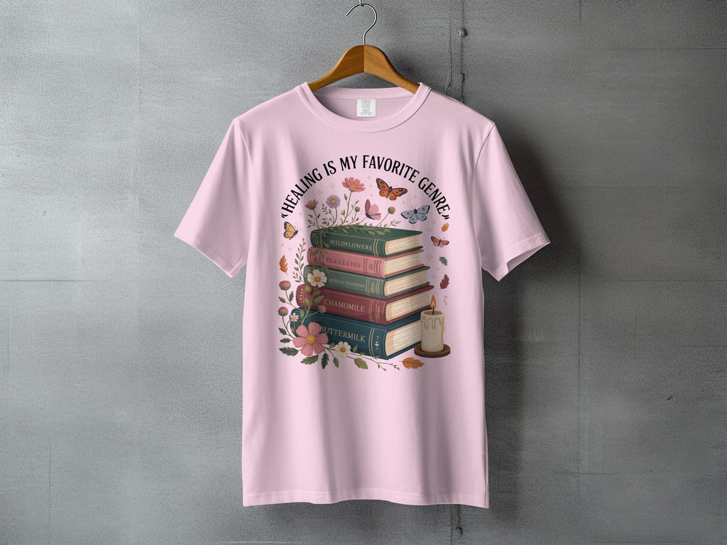 Healing Is My Favorite Genre Books Butterfly Candle Pink product type